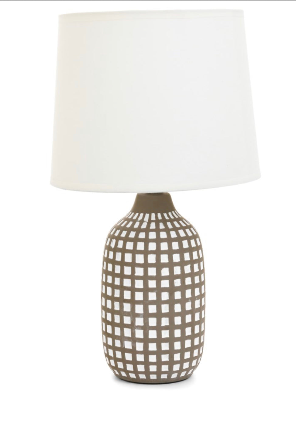 Lampe Salma taupe et blanche
